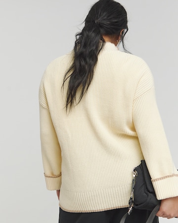 Nobody's Child Stripe Half Zip Jumper