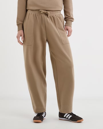 Mocha Barrel Leg Joggers