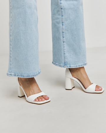 London Barely There Block Heel Sandals - Wide Fit (E)