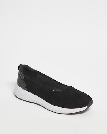Leather Sporty Ballerina - Wide Fit (E)