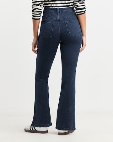 Simply Be Kim Dark Indigo High Waist Super Soft Bootcut Jeans