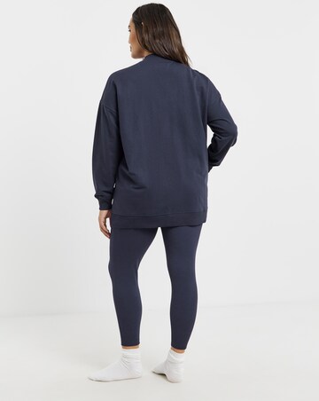 Simply Be Quarter Zip Varsity Legging Lounge Set