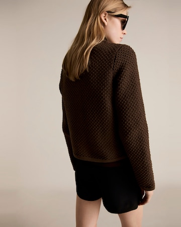 Mango Polo Neck Knitted Choco Jacket