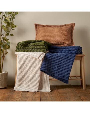 Pineapple Elephant Jaipur Waffle Cotton Cushion