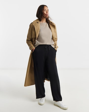 Soft Touch Ribbed Wide Leg Jogger