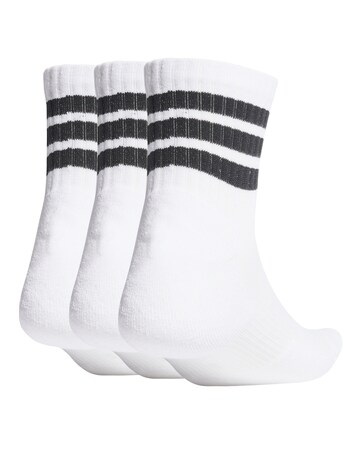 adidas 3 Stripe Essentials 3 Pack Mid Socks