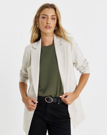 Neutral Single Breasted Blazer