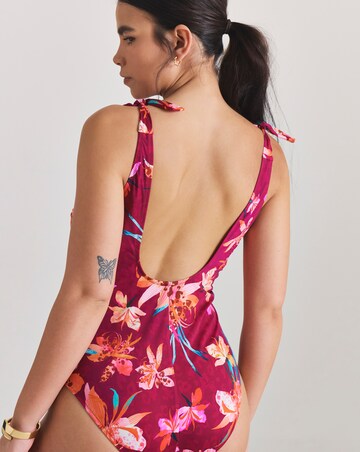Magisculpt Adjustable Tie Strap V Detail Firm Control Swimsuit