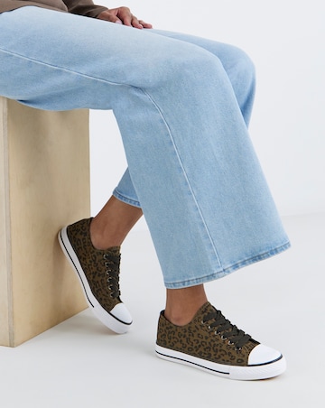 Angel Low Cut Canvas Trainers - Wide Fit (E)