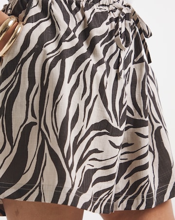 Simply Be Zebra Print Linen Short