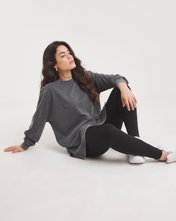 Simply Be Acid Wash Side Split Sweatshirt Tunic