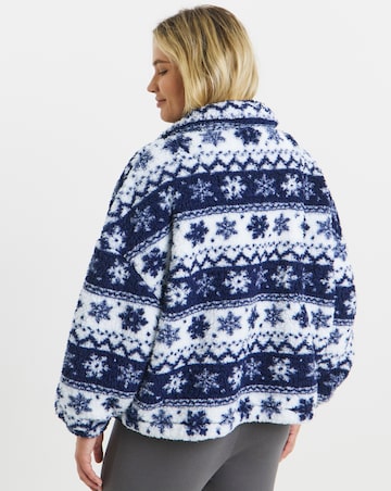 Pretty Secrets Quarter Zip Fleece Snuggle Top Fairisle