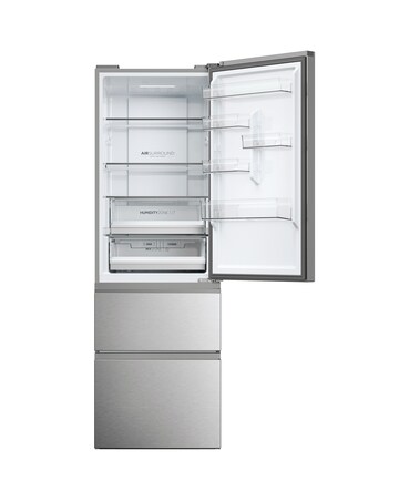 Haier HTW5618ENMG Combi Series 5 180cm Fridge Freezer - Inox