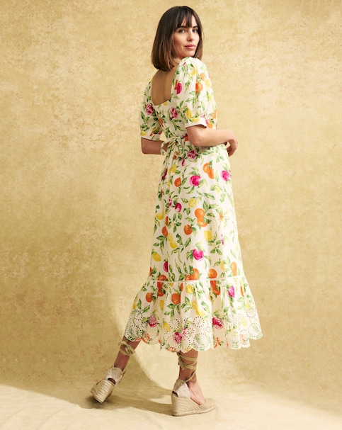 Nobody's Child Isla Fruit Print Midiaxi Dress