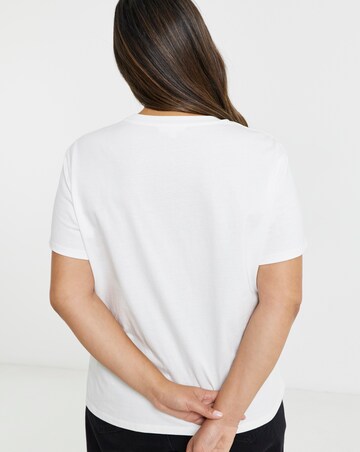 White Heart Diamante Embellished Crew Neck T-Shirt