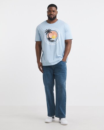 Jack & Jones Palm Graphic T-Shirt - Blue