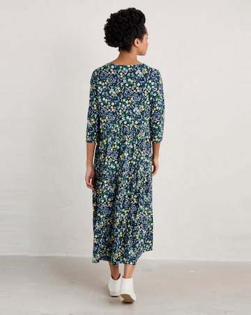 Seasalt Cornwall Line Strokes Dress Woodland