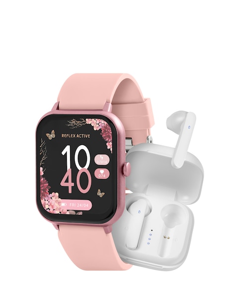 Reflex Active Series 17 Black Smart Watch and True Wireless Sound Earbud Set