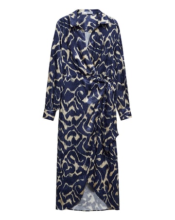 Mango Blue Printed Dress