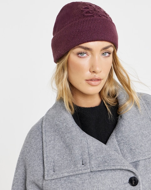Floral Embroidered Beanie