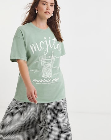 Simply Be Pale Green Mojito Slogan T-Shirt