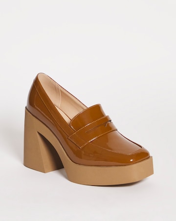 Terrassa Platform Loafer Heeled Shoes - Wide Fit (E)