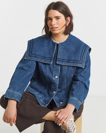 Indigo Sailor Collar Denim Jacket