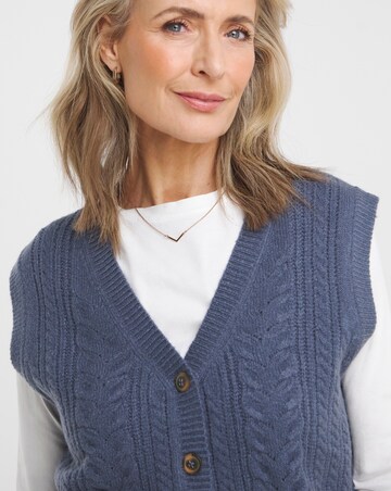 Julipa Cable Knitted Button Down Vest