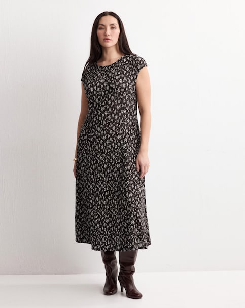 Mango Pome Floral Print Midi Dress