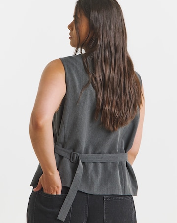 Grey Asymmetric Waistcoat