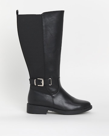 Cushion Walk Elastic Buckle Boot E Fit Curvy Calf