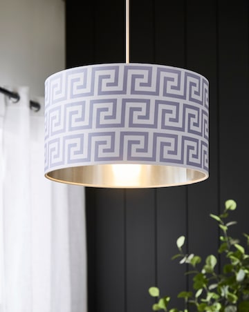 Joanna Hope Greek Key 35cm Shade with Silver Lining