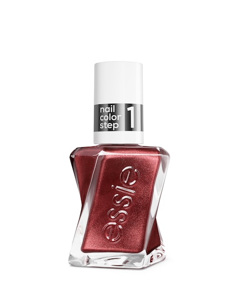 Gel by essie Size Me Up Metallic Burgundy Red Nail Polish, 13.5ml