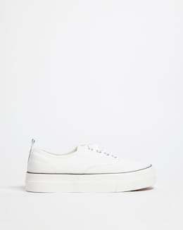 Gracie Stitch Detail Chunky Plimsole - Wide Fit (E)