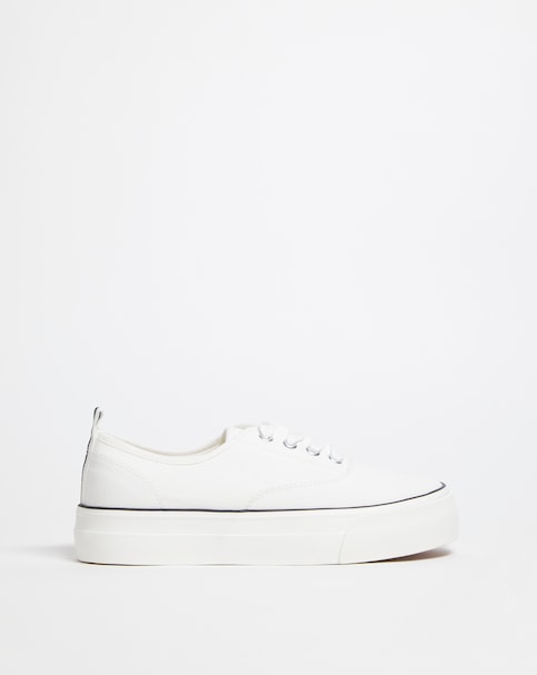 Gracie Stitch Detail Chunky Plimsole - Wide Fit (E)