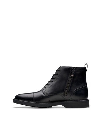 Clarks Aldwin Cap Boots - Black