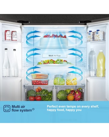 Fridgemaster MQ79394EB American Fridge Freezer- E Rated 175 CM