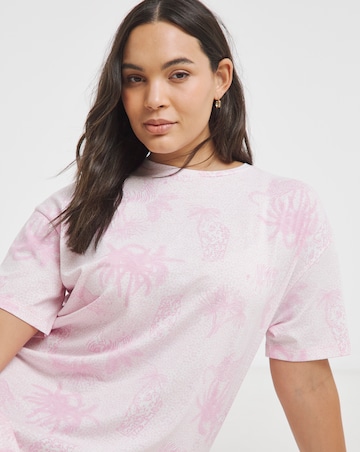 Simply Be Value Leopard Design T-Shirt Nightie