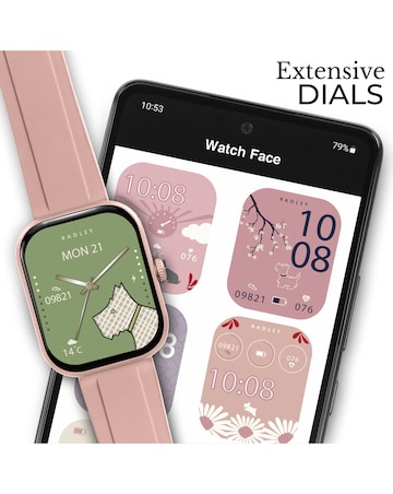 Radley Series 55 Silicone Strap Smart Watch - Carnation Pink