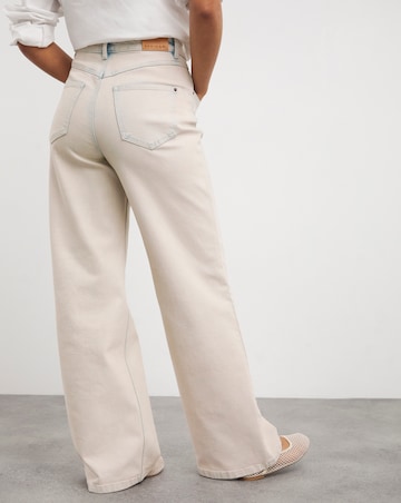 Simply Be Bleach Wash 00s Wide Leg Jean