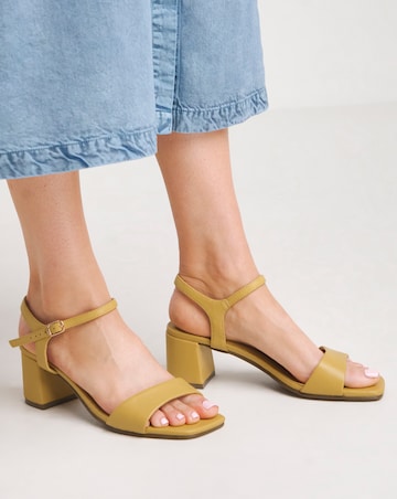 Kylie Barely There Block Heeled Sandals - Extra Wide Fit (EEE)