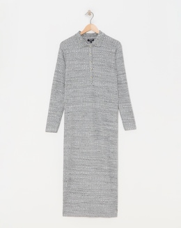 Marl Rib Midi Dress