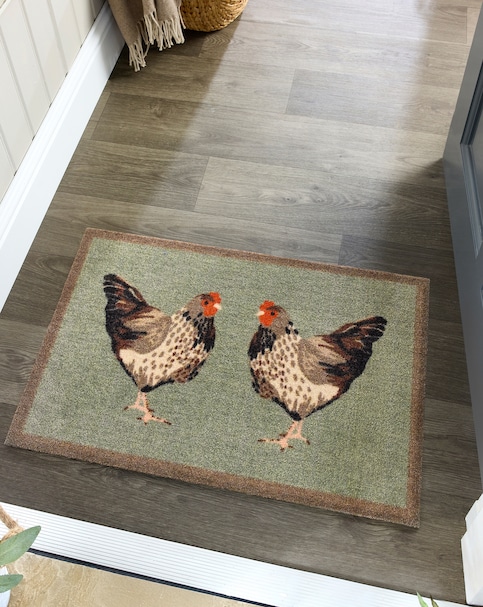 My Mat Nylon Indoor Pattern Chickens Doormat