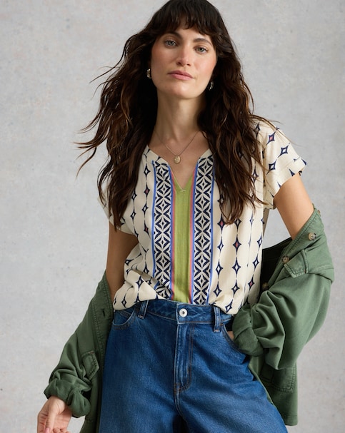White Stuff Nelly Notch Neck Tee