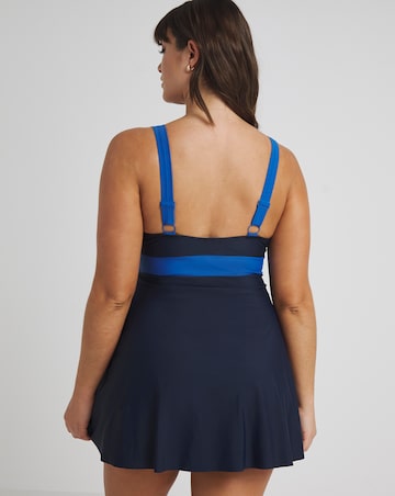 Contrast Trim Swimdress
