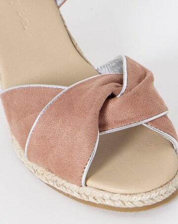 Blaze Twist Detail Espadrille Wedge Sandals - Extra Wide Fit (EEE)
