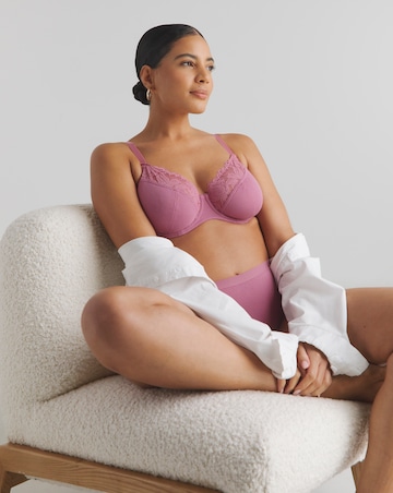 Pretty Secrets (3 Pack) Harper Lace Ribbed Full Cup Wired Bras (B-G)