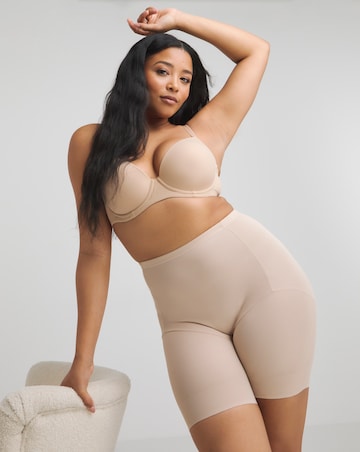 Naomi&Nicole Unbelievable Comfort Firm Control Waistline Bike Pant Beige