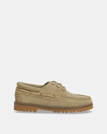 Jack & Jones Brooklyn Suede Boat Shoe - Natural