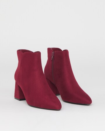 Salsa Pointed Block Heel Ankle Boots - Wide Fit (E)